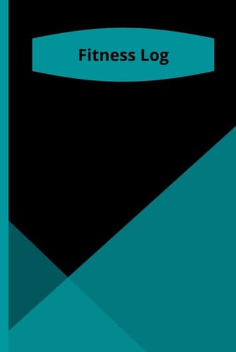 Fitness Log: Hardcover, Teal