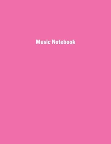 Music Notebook: Music Composition Notebook pink cover, Wide Staff, Blank Sheet Music Notebook, Manuscript Paper for Music Composition soft Cover College, 8.5 x 11 inches, 120 Pages