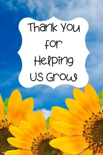 Thank You For Helping Us Grow: A Keepsake Book of Memories, Thoughts, and Gratitude for Teachers