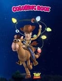 Coloring Book Pixar Toy Story Woody Bullseye X-Mas Light, Children Coloring Book, 100 Pages to Color