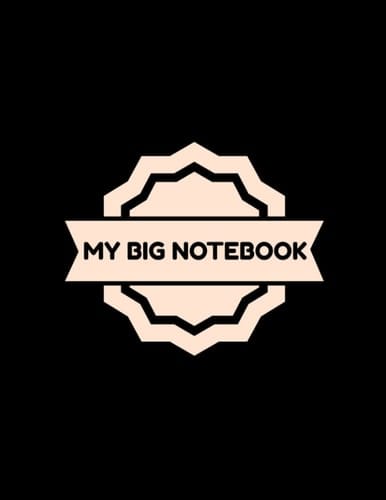 BIG NOTEBOOK - Big Notebook With Black Cover - Extra Large 8.5 x 11, 600 College ruled lined pages - Giant Notebook Paperback