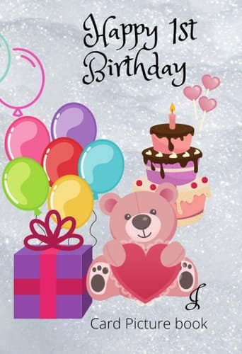 Happy 1st Birthday Picture Card Book