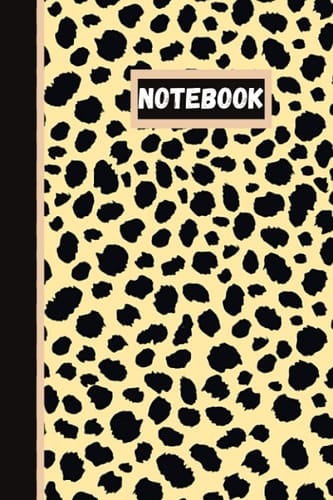 Notebook: Leopard Print Composition Notebook - College Ruled 110 Pages - Large 8.5 x 11