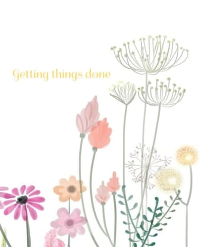 Getting Things Done: Keep track of Appointments, "to-do's", food plan, fitness and more with this one stop planner.