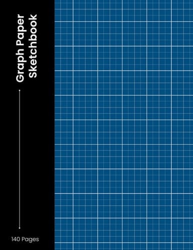 Sketchbook: Grid Drawing Sketchpad | Notebook for drawing and writing | Journal | Size 8X11 Inch (21.59 x 27.94) Blue