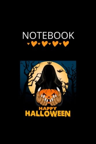 NoteBook: Halloween Gif for Halloween Halloween Cover|6x9|Wide-Ruled|-120page Perfect Gift for Halloween Thanksgiving or Fall Holiday| Use ... Ideas School To-Do-List Creative Ideas