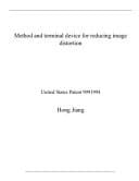 Method and Terminal Device for Reducing Image Distortion United States Patent