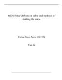 WDM Mux/DeMux on Cable and Methods of Making the Same United States Patent 9983374
