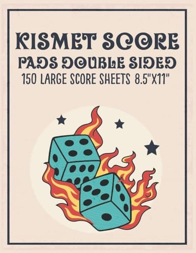 Kismet score pads double sided 150 large score sheet 8.5"x11": Large Score Book For Kismet Games, Notebook For Capturing Scores And Game Actions