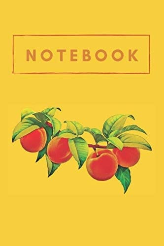 watercolour peaches fruit composition notebook/journal. 6x9 inches, 120 pages.: perfect gift for girls, women, teens, teachers