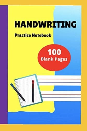 Handwriting Practice Notebook: Two Lines
