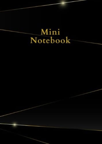 Black Gold Mini Notebook: Small Size (4.9" x 6.9") -B6 lined Paper with 100 pages.