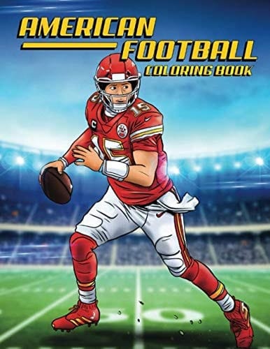 American Football Coloring Book 58 Artistic Illustrations of Famous Players and Team Logos