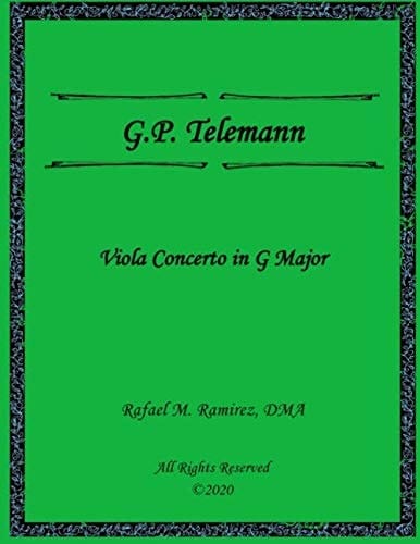 G.P. Telemann Concerto in G Major For Viola and Piano