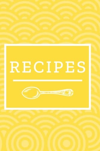 Recipes blank cookbook minimalist, floral design. Recipe Book to Write In