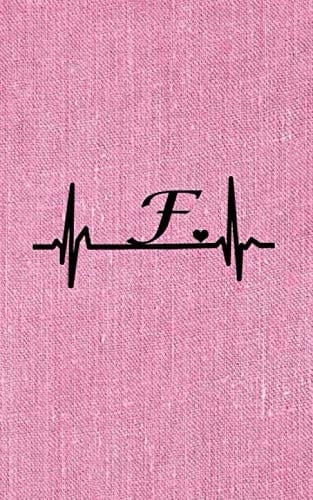 F : Cute Initial Monogram Letter F Notebook Pink in the shape of the cloth - Pretty Personalized Medium: Journal & Diary for Writing & Note Taking for Mens and Women