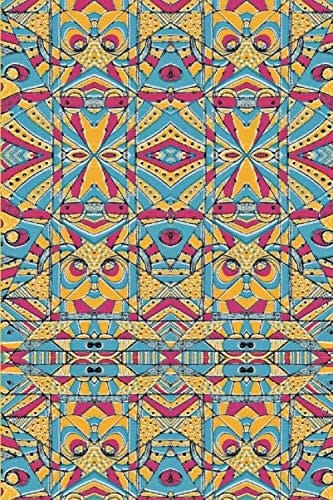 African Notebook with Traditional Print Design (paperback) West African Patterned 100 Page Notebook/journal/diary/Exercise Book (6 X 9 )/Afro-Caribbean/Black