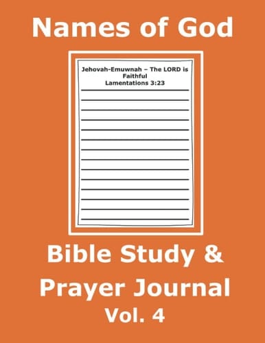 Names of God Bible Study & Prayer Journal Vol 4: A handbook for Vision Impaired Youth, Readers, Teens, Students, Senior Adults, or Older Parent or ... Insights into Daily Scripture Reading
