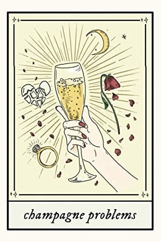 Champagne Problems tarot card lined journal. (Taylor Swift gift) Evermore inspired.