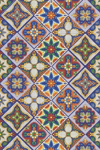 Moroccan Tile Notebook: Moroccan tile print/patterned 140 page notebook/journal/diary/Exercise book (6" x 9")