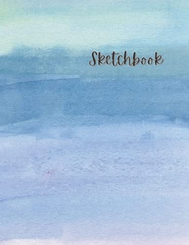 Sketchbook Calming Blue and Purple Pastel Watercolor Sketchbook