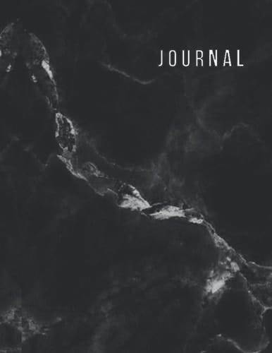 Journal: Beautiful Bold Black Marble Lined Journal (Marble Journals)