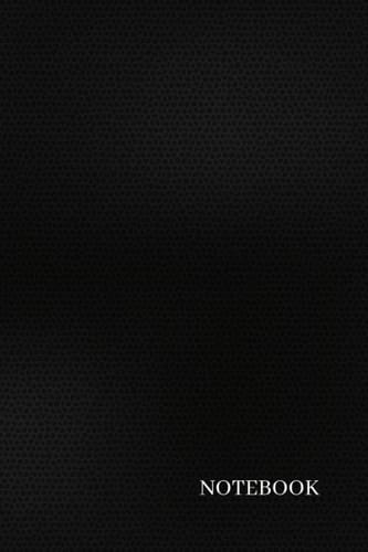 NOTEBOOK: Notebook: Black Cover - Size (6 x 9 inches) 120 Pages: Lined