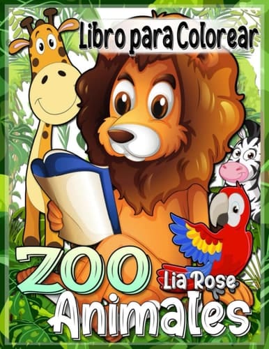 ZOO Animales Libro para Colorear Libro Del Zoológico para Colorear, Animales | Libro para Colorear de Acuarelas para niños | Libro para Colorear de Animales | Libro para Colorear de la Naturaleza | Libro De