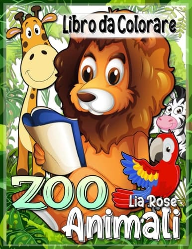ZOO Animali Libro da colorare: Zoo libro pagine da colorare, animali | Parchi nazionali libro da colorare | Acquerello libro da colorare bambini | ... | Zoo libro bambini (Italian Edition)