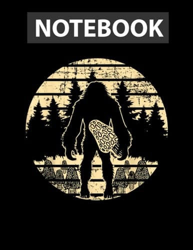 Bigfoot Morel Mushroom Foraging Mycology Shroom Hunting / College Ruled Notebook 8.5x11 inch