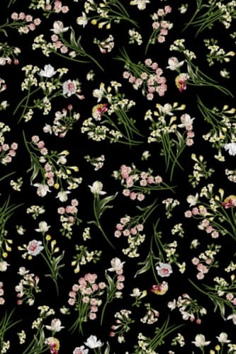 Ditsy Floral Bouquet Notebook 6 x 9 Lined for School, Office & Home