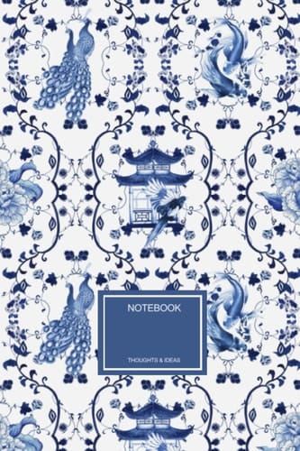 Porcelain Notebook 6 x 9 Lined For School, Office & Home