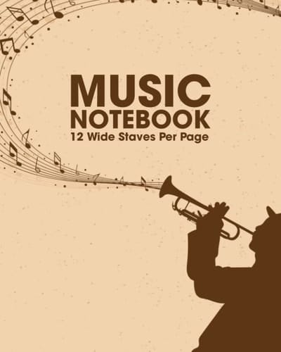 Music Notebook - Wide Staff: Music Writing Notebook for Kids | Blank Sheet Music Notebook | Wide Staff Blank Manuscript Paper | 12 Staves Per Page | ... | Staff Paper Notebook | 8 X10 | 126 Pages