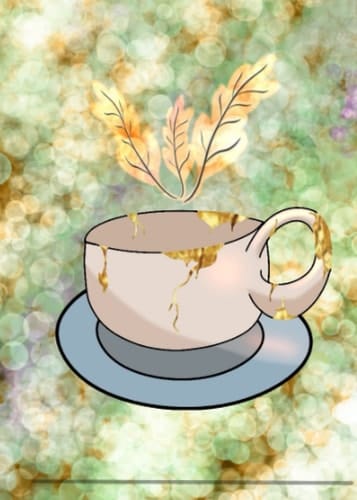 Kintsugi Tea Cup Bullet/Dot Journal