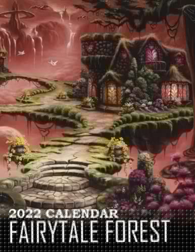 Calendar 2022 Fairytale Forest: Fantasy picture, Art for decor | Squared Monthly Calendar, Calendario, Calendrier 12 Months | BONUS 4 Months 2023