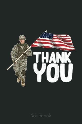 Thank You US Flag Soldier Veteran American Memorial Day Notebook: US Navy Veteran Veterans Memorial Day, Journal 6 x 9, 110 Page Blank Lined Paperback Journal/Notebook Gift For Family Friends