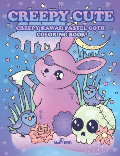 Creepy Cute Coloring Book: Creepy Kawaii Pastel Goth Coloring Book with Adorable Spooky Animals