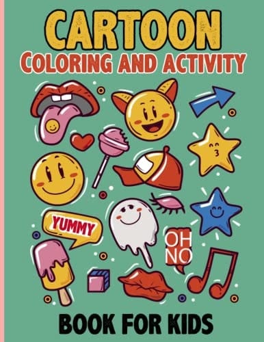 8.5x11 inches Cartoon Coloring and Activity Book For kids: Easy and Big Coloring Books for Toddlers: Kids Ages 2-4 For Boys And Girls