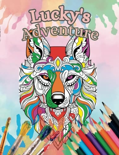 Lucky's Adventure: A Short Story Coloring Book featuring Dog Mandalas: A Colour Me Satisfied Publication