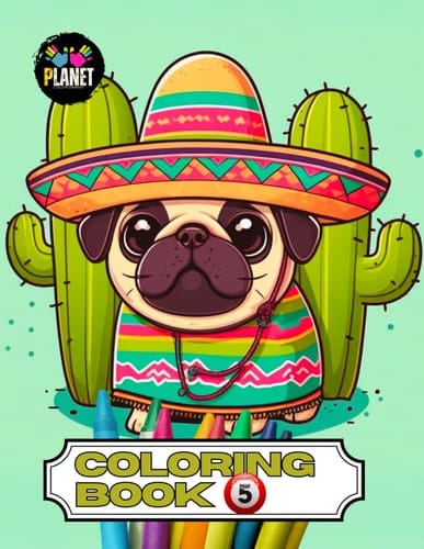 Pug coloring book for kids & Adults + Bonus Real Pug Illustrations