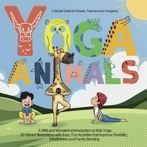 Yoga Animals - A Simple Guide for Parents, Teachers, and Caregivers: A Wild and Wonderful Introduction to Kids Yoga 30 Vibrant Illustrations with ... Flexibility, Mindfulness and Family Bonding