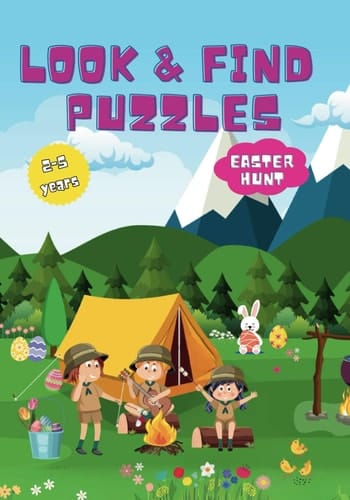 Look & Find Puzzles (Easter hunt): An Egg-cellent Adventure Awaits: for Toddlers and small kids who love the adventure to search for things, 2-5 years, 7x10 inch