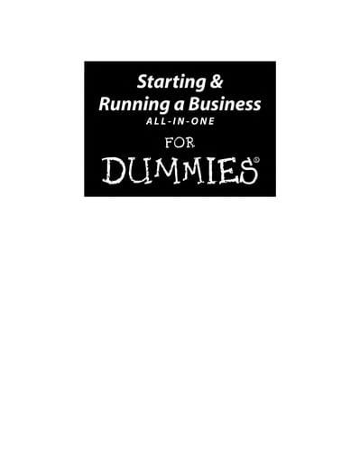 Starting & running a business all-in-one for dummies