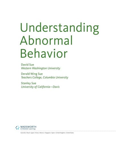 Understanding abnormal behavior