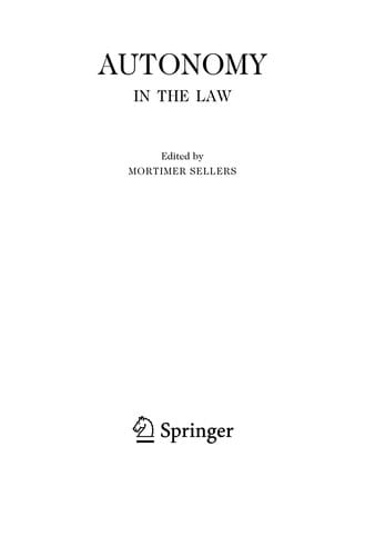 Autonomy in the law