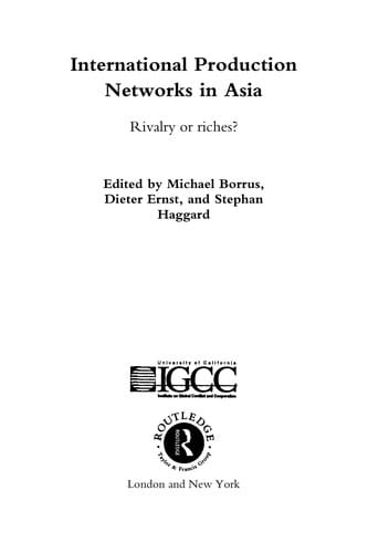 International production networks in Asia