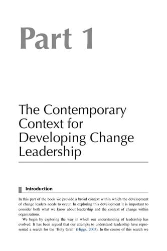 Developing change leaders