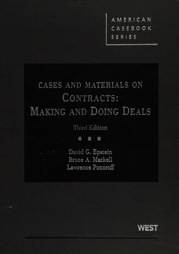 Cases and materials on contracts
