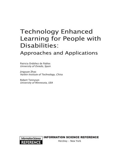 Technology enhanced learning for people with disabilities