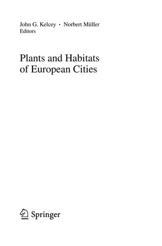 Plants and Habitats of European Cities